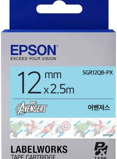 [EPSON] 어벤져스 라벨테이프 SGR12QB-PX
