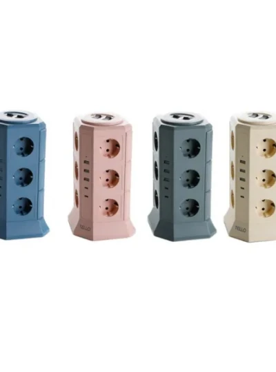 [모닝아트] 텔로 타워 컬러 3세대 에디션 멀티탭 USB C타입 충전기 포함 17구