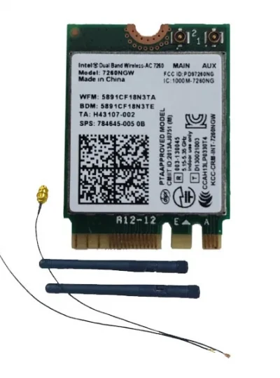 [제이씨링크] 7260NGW Wireless-AC 7265 블루투스 모듈 [안테나+연결케이블]