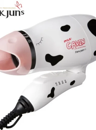 [박준뷰티랩] [박준뷰티랩] CAVIN 드라이기 PJP-2703 젖소무늬패턴 1300W 4단 접이식 드라이어 박준헤어