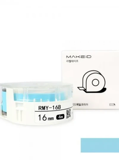 [로드메일코리아] RMY-16B MAKEiD 라벨테이프 바탕(파랑) / 글씨(검정) 16mm