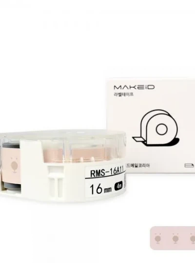 [로드메일코리아] RMS-16A11 MAKEiD 라벨테이프 바탕(루돌프코) / 글씨(검정) 16mm
