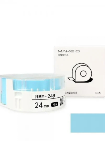[로드메일코리아] RMY-24B MAKEiD 라벨테이프 바탕(파랑) / 글씨(검정) 24mm