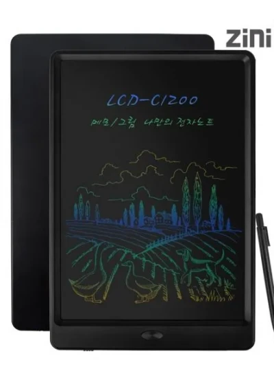 [서진네트웍스] 지니큐 LCD-C1200 30.48cm 컬러글씨 전자노트 메모패드